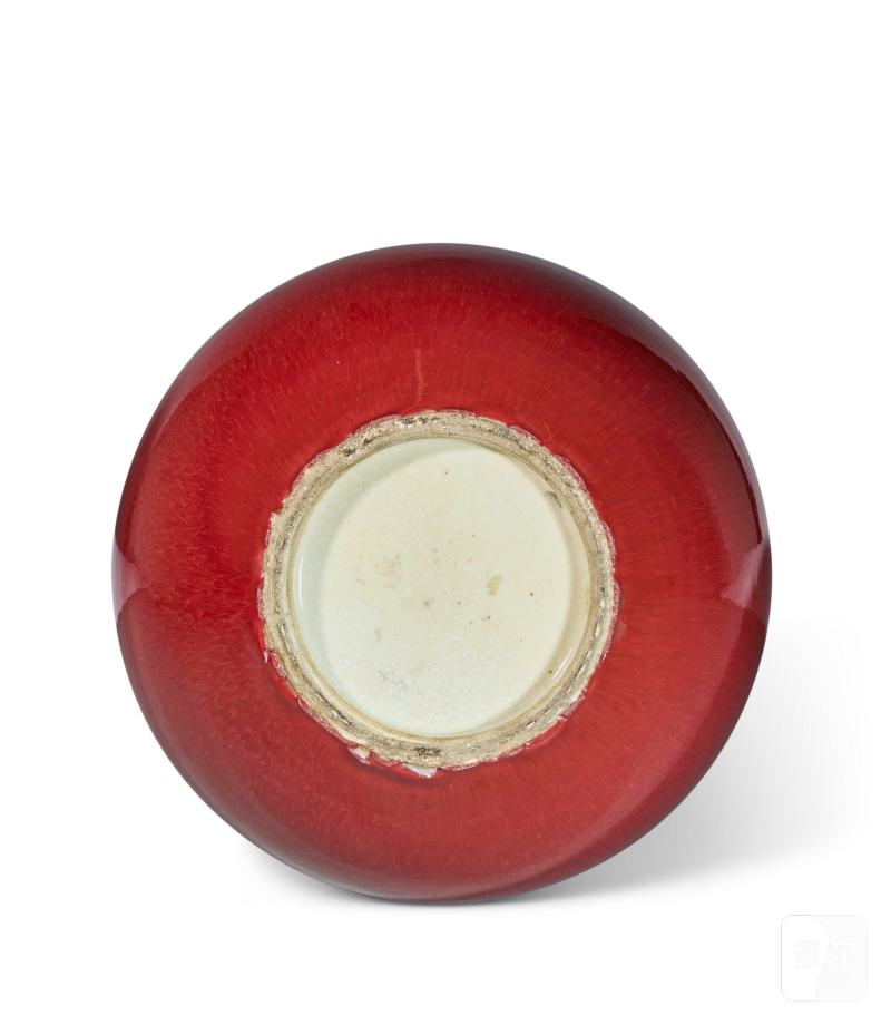 清十八/十九世紀 紅釉長頸瓶  CHINA, QING DYNASTY, 18TH-19TH CENTURY - 图3
